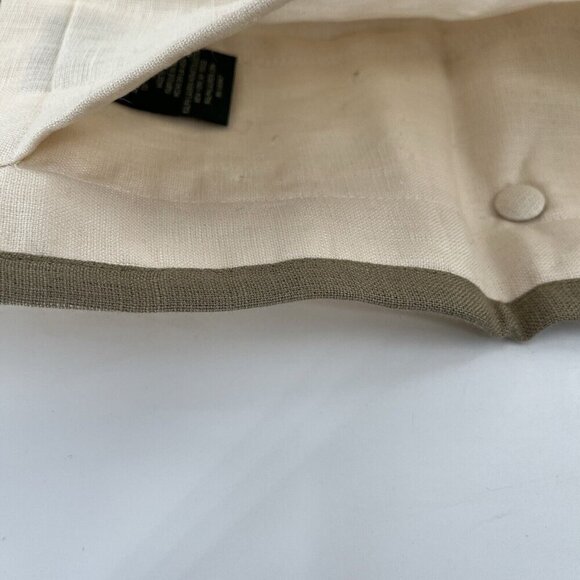 RALPH LAUREN Yorkshire Rose CREAM Standard Pillow SHAM LINEN NIP Set of 2 FLAW - Picture 10 of 12